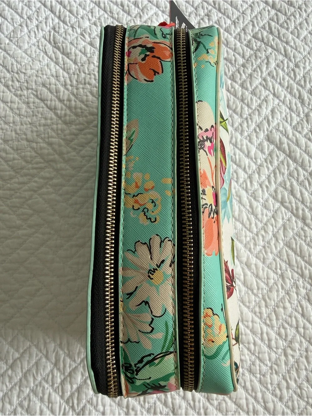 Sprayground Limited Ed Floral Shark Zip Cosmetic Travel Case Toiletry Multicolor
